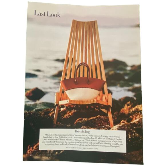 Hermes Bag Print Ad Campaign Summer 2024 Frame Ready Original Magazine - Picture 1 of 4